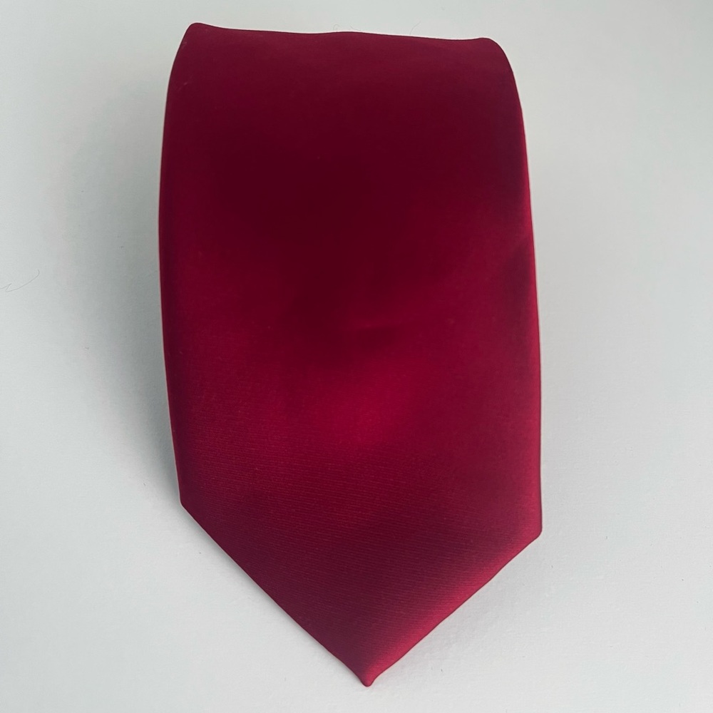 Joseph & Feiss Apple Red Silk Tie - Picture 2 of 4
